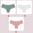 Lace Seamless Cotton Panties Elegant Low Waist Women Underwear