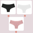 Lace Seamless Cotton Panties Elegant Low Waist Women Underwear