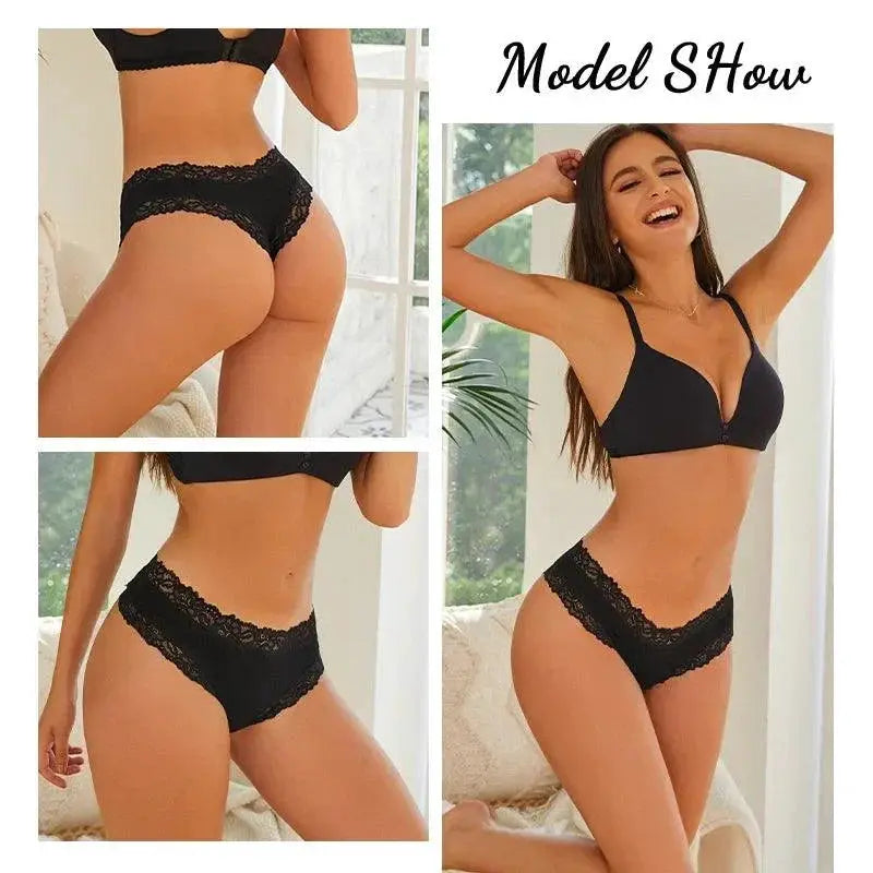 Lace Seamless Cotton Panties Low Waist Women Underwear