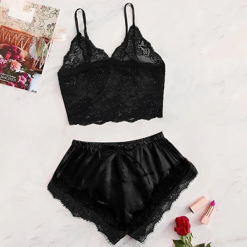 Breathable Lace Pajama Set for Plus Size — product view 11