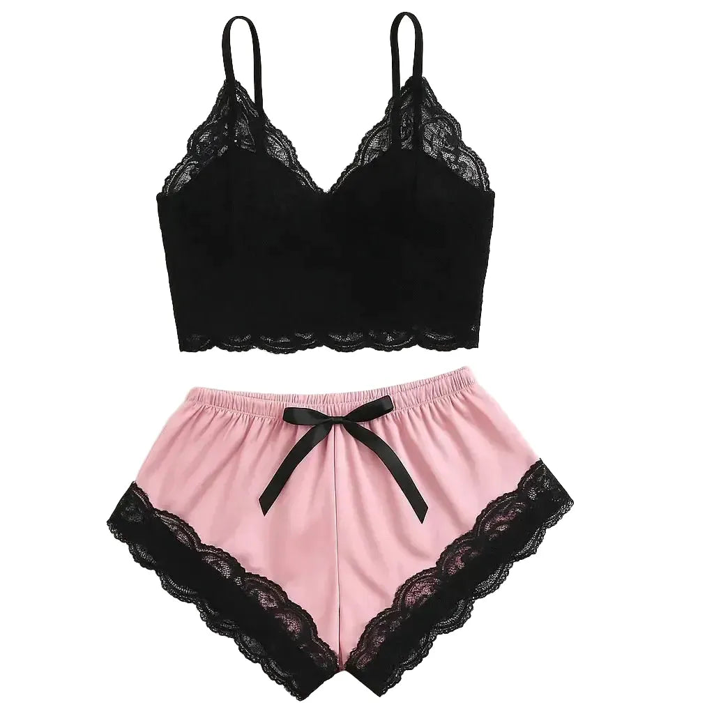 Breathable Lace Pajama Set for Plus Size — product view 1