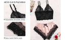 LaceLuxe See Through Bralette Cami Top And Shorts Set Plus - Breathable Nightie