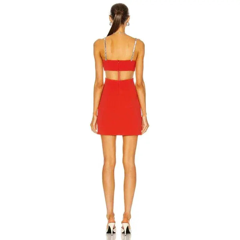 Lake Blue Sheath Bandage Dress Elegant Evening Wear Chic