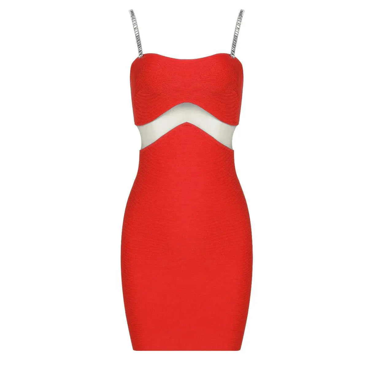Lake Blue Sheath Bandage Dress Elegant Evening Wear Chic