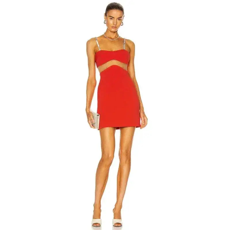 Lake Blue Sheath Bandage Dress Elegant Evening Wear Chic