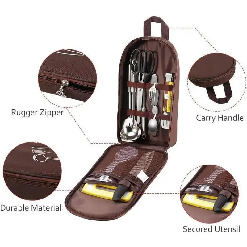 Large Capacity Camping Utensil Organizer Bag For Travel