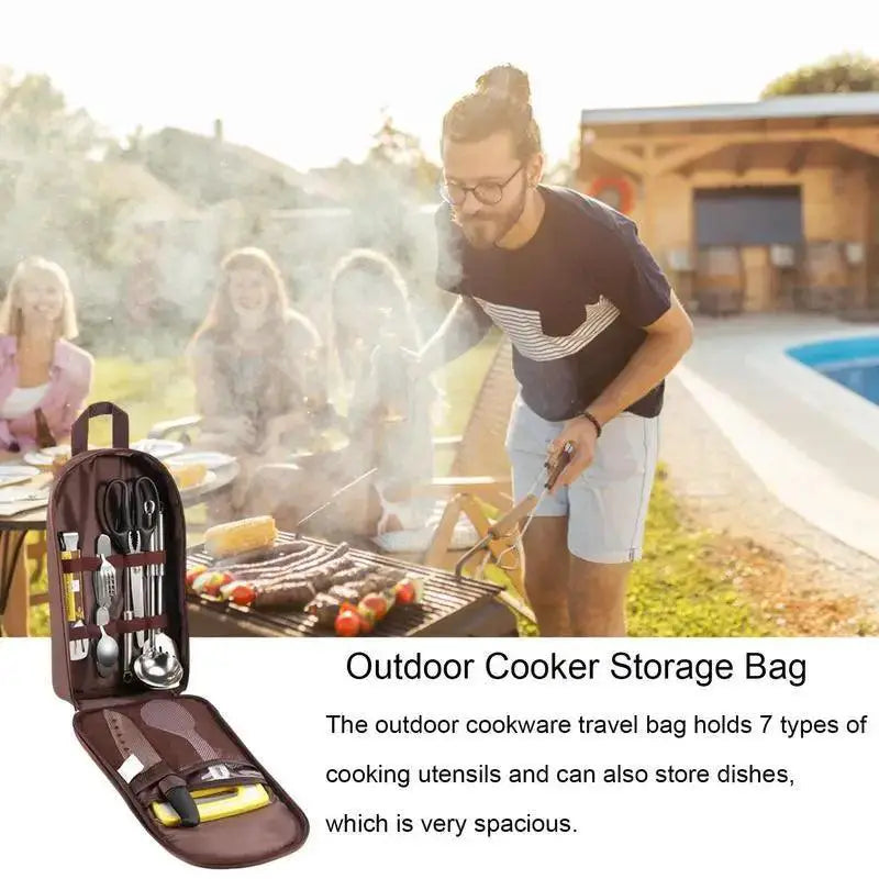 Large Capacity Camping Utensil Organizer Bag For Travel