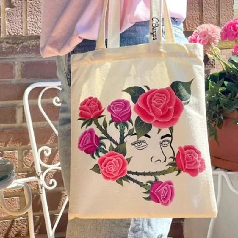 Large Capacity Canvas Tote Bag Eco Friendly Reusable Grocery Shopping Bag