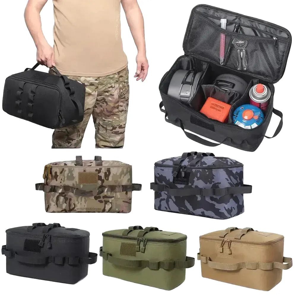 Secure Gas Tank Organizer for Camping — Black