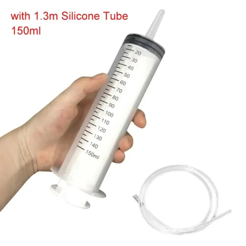 Large Capacity Pet Feeding Syringe 1.3m Hose For Hydroponics