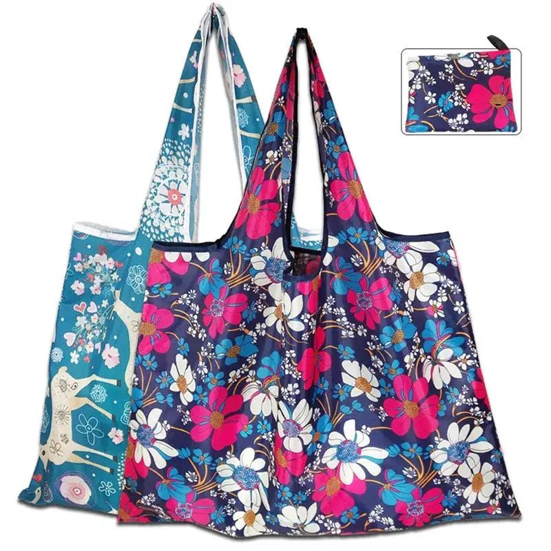 Large Capacity Reusable Grocery Bags Foldable Tote Eco Friendly, Portable