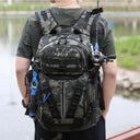 Large Capacity Tactical Fishing Backpack For Outdoor Use