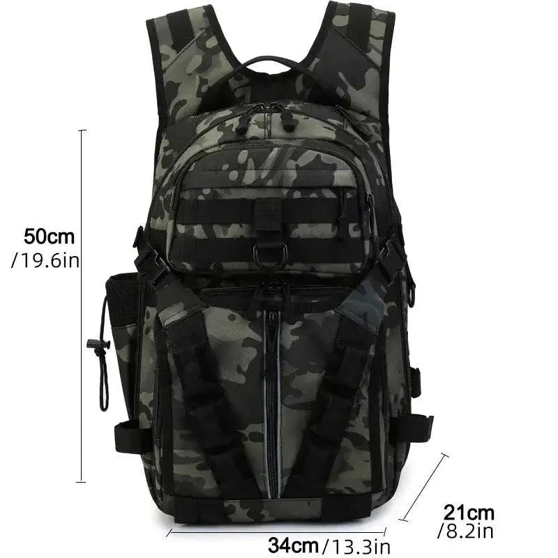 Large Capacity Tactical Fishing Backpack For Outdoor Use