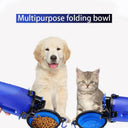 Large Collapsible Silicone Dog Bowl Portable Travel Feeder Toy