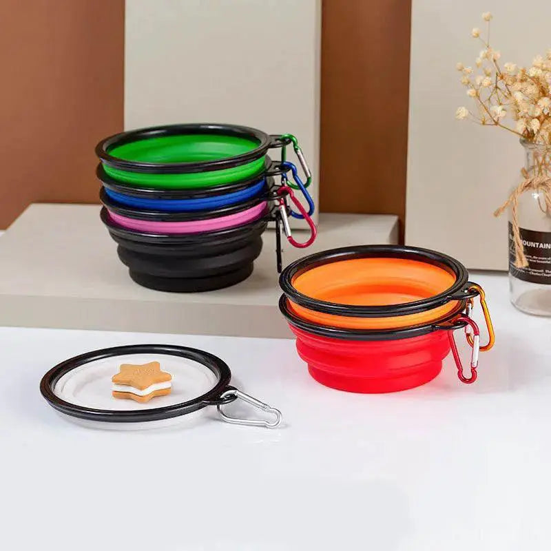 Large Collapsible Silicone Dog Bowl Portable Travel Feeder