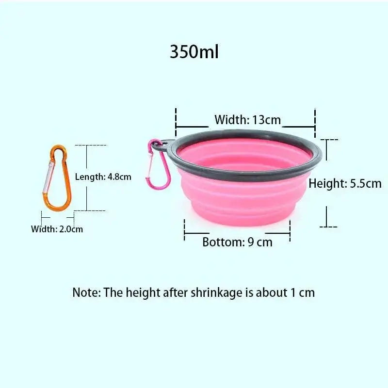 Large Collapsible Silicone Dog Bowl Portable Travel Feeder