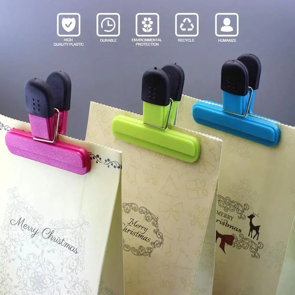 Large Plastic Chip Bag Clips Assorted Sizes Tight Seal for Coffee Bread Bags