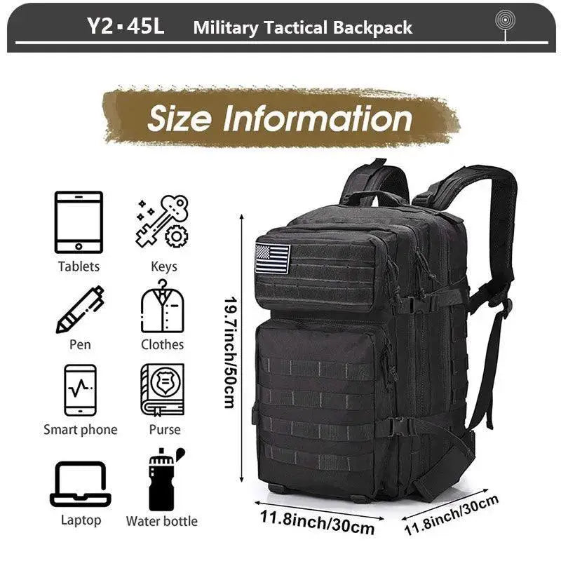 Tactical Backpack 3 Day Assault Pack Waterproof Rucksack