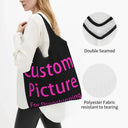 Large Tote Bag for Women with Logo Print