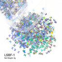 Laser Star Holographic Nail Art Sequins Sparkly DIY Kit