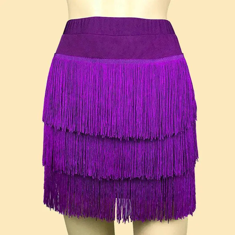 Latin Dance Womens Backless Shoulder Short Skirt Dress