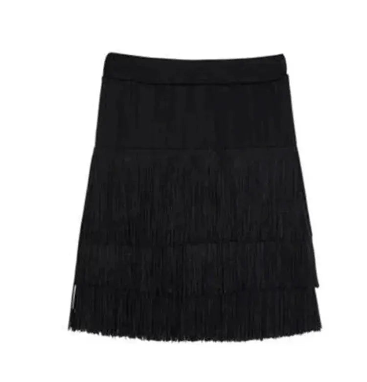 Latin Dance Womens Backless Shoulder Short Skirt Dress