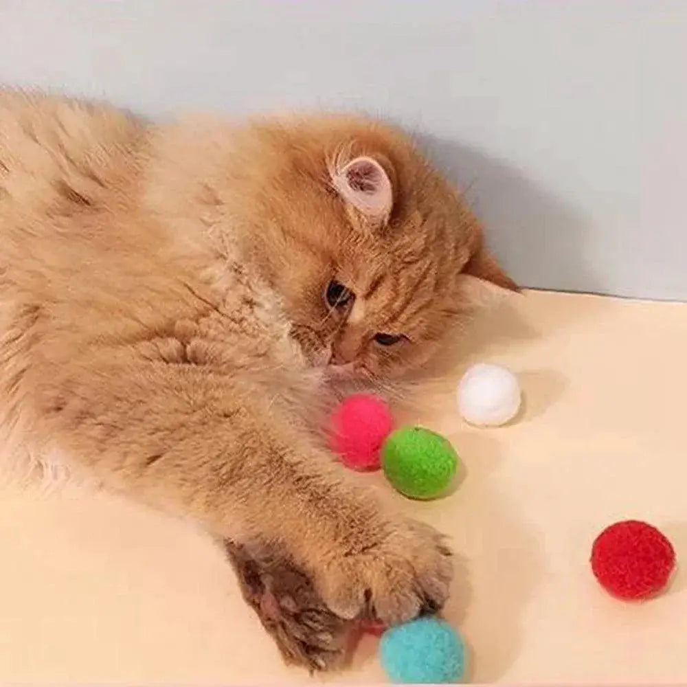 Launch Interactive Cat Toy Fluffy Plush Ball For Kittens