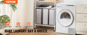 VEVOR 3/4-Section Laundry Sorter Cart With Ironing Board System