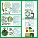 Layered Floral Alphabet Stencils and Cutting Dies Set