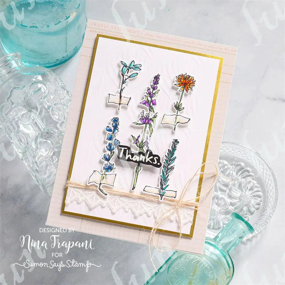 Layered Floral Alphabet Stencils and Cutting Dies Set