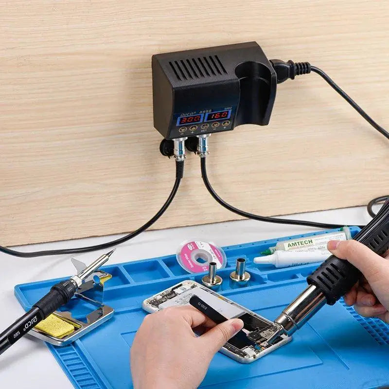 LCD Soldering Station Dual Functionality Precision Control