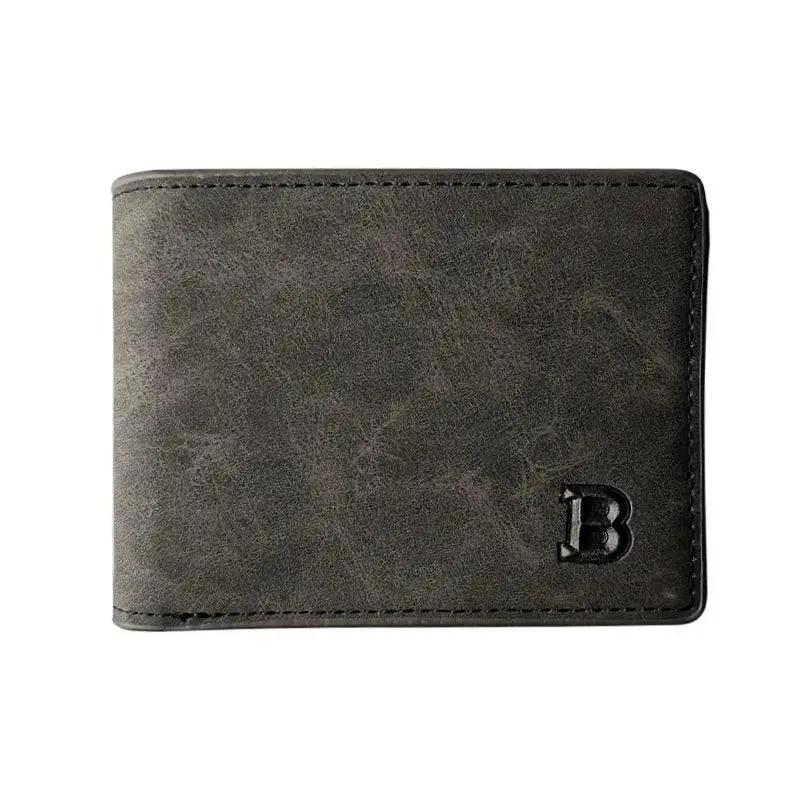 Leather Wallet For Men Minimalist Coin Purse Slim Design