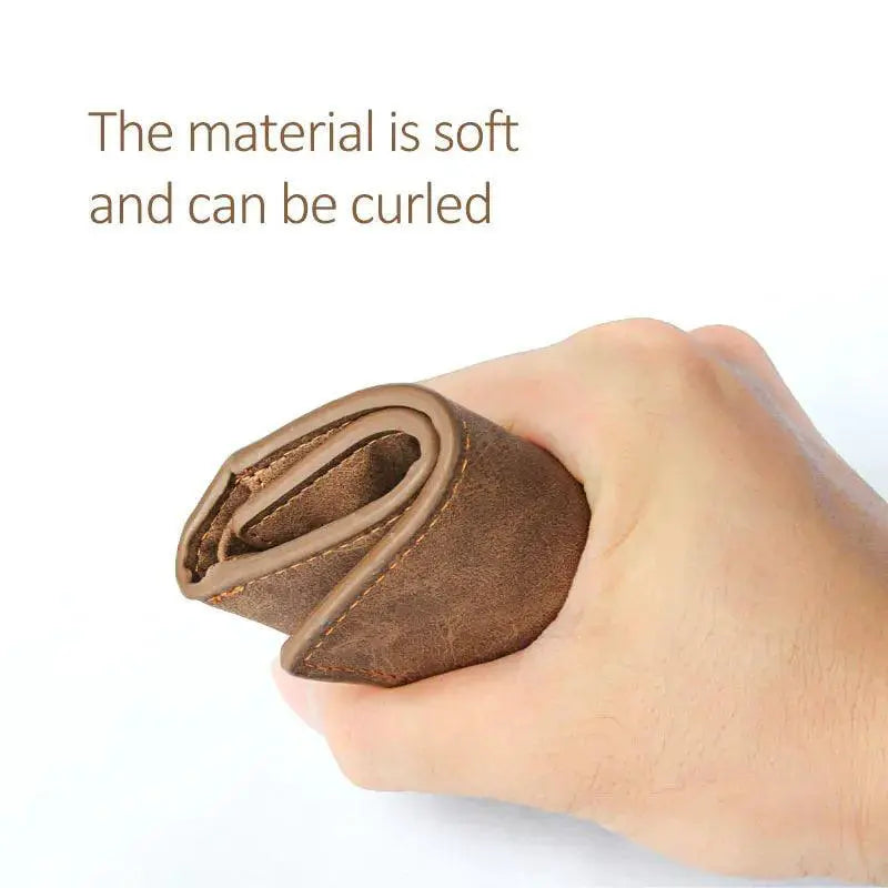 Leather Wallet For Men Minimalist Coin Purse Slim Design