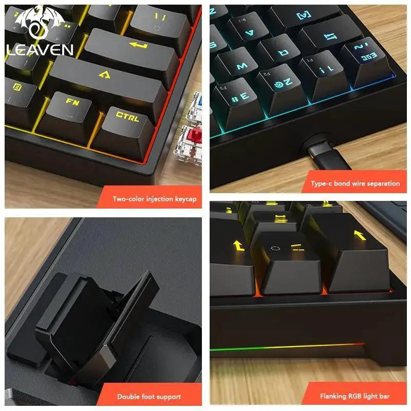 Leaven K620 Mechanical Keyboard RGB Gaming Experience