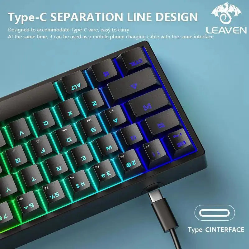 Leaven K620 Mechanical Keyboard RGB Gaming Experience
