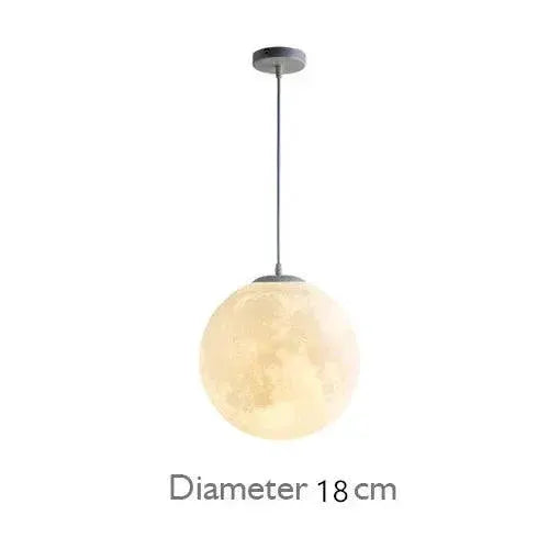 Led 3D Print Moon Pendant Hanging Lamps Indoor Lighting