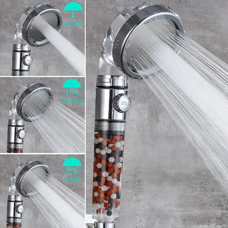 LED Anion Rainfall Shower Head Spa Experience Control