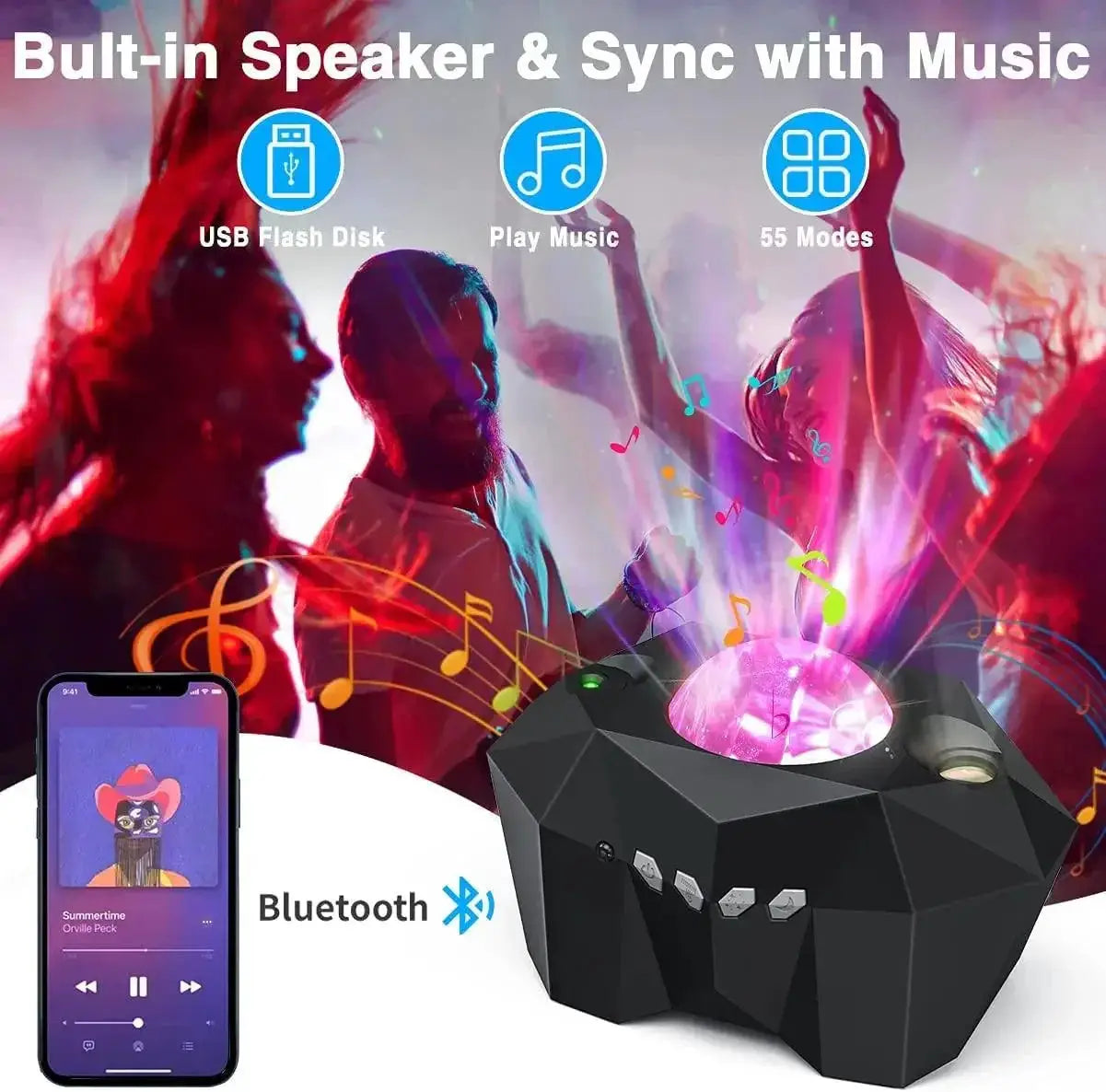 LED Aurora Projector Galaxy Starry Sky Lamp Nightlights Gift