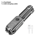LED Camping Flashlight Torch USB Rechargeable Waterproof Zoomable