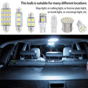 LED Car Interior Lights T10 Xenon White SMD Bulbs Set 42PCS