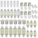 LED Car Interior Lights T10 Xenon White SMD Bulbs Set 42PCS