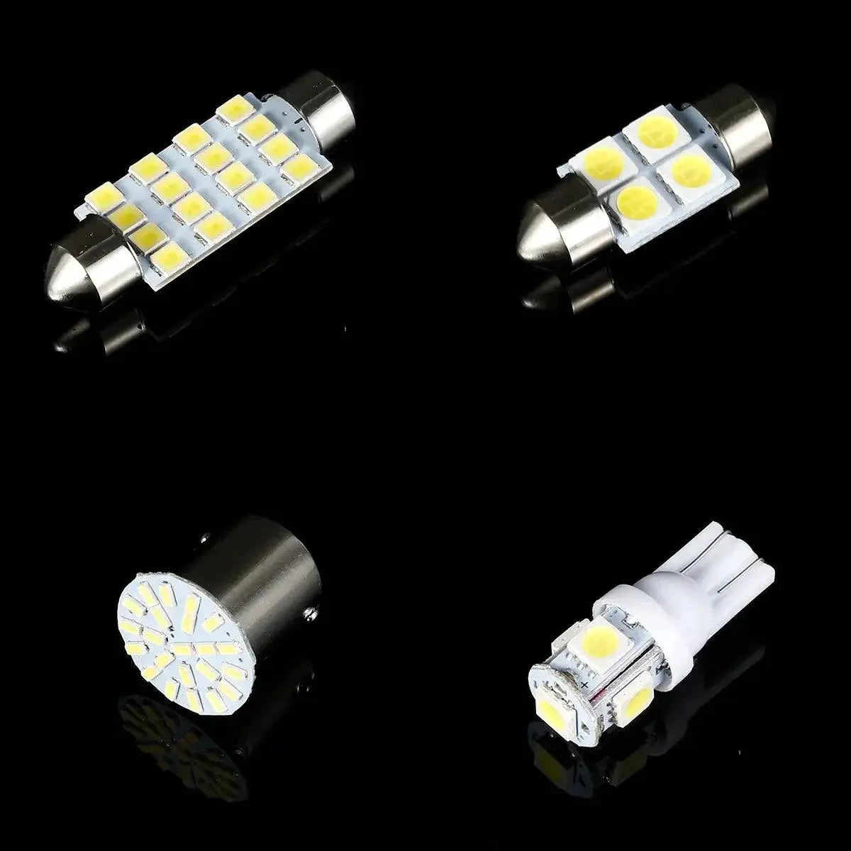 LED Car Interior Lights T10 Xenon White SMD Bulbs 42Pcs Set