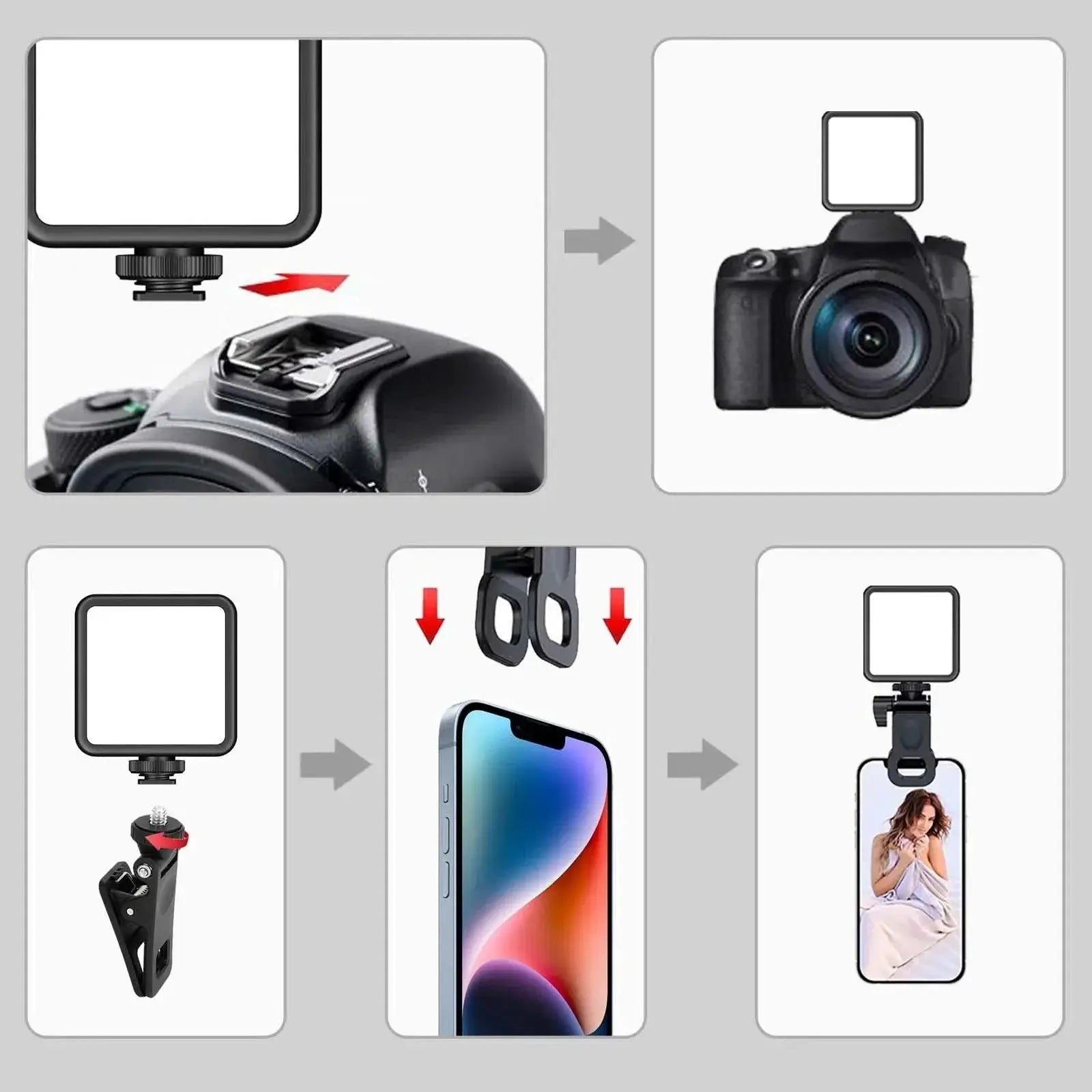 Bi Color LED Clip Light for Photography and Video Work - OurLum.com