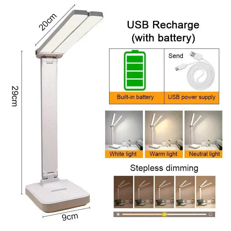 LED Desk Lamp Touch Night Light USB Rechargeable Bedside