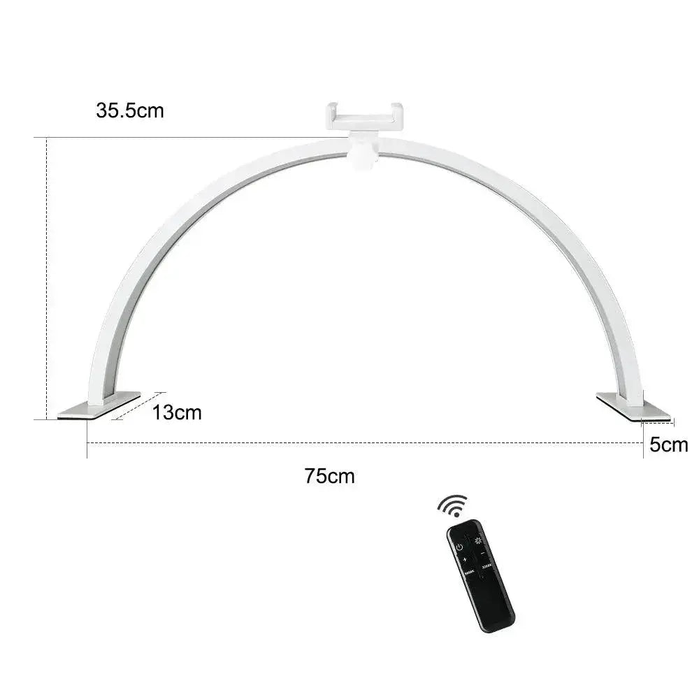 LED Dimmable Half Moon Table Lamp For Artists 39W 3 Modes