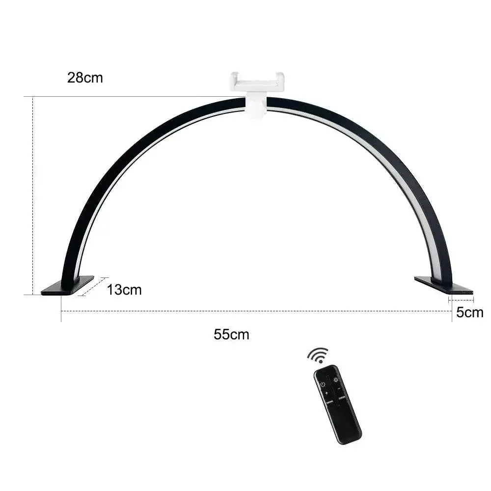 Led Dimmable Lash Table Lamp for Artists — Black