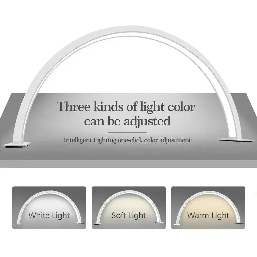 LED Dimmable Half Moon Table Lamp For Artists 39W 3 Modes