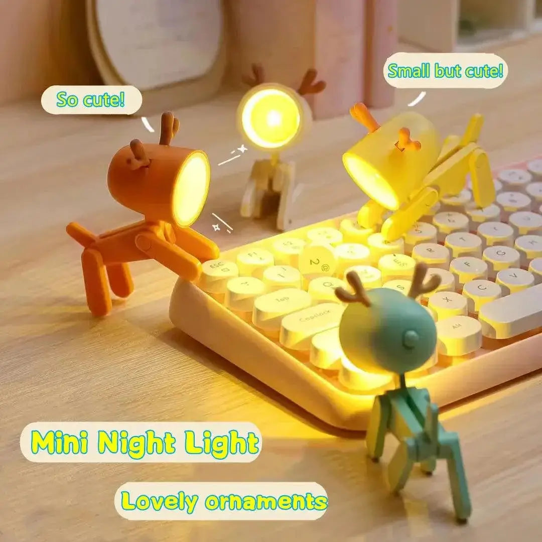 LED Folding Night Light Cute Pet Desk Lamp For Decor