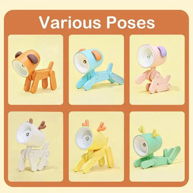 LED Folding Night Light Cute Pet Desk Lamp For Decor