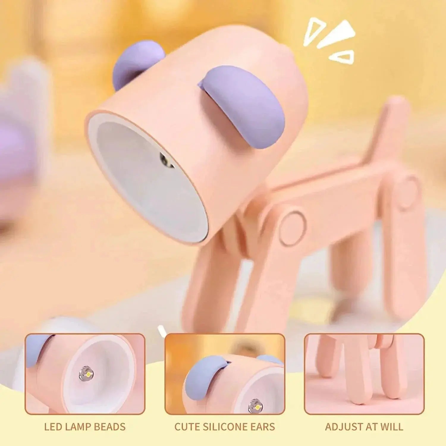 LED Folding Night Light Cute Pet Desk Lamp For Decor